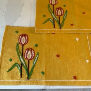 Vintage Mid Century Hand Made Placemats Set of 4